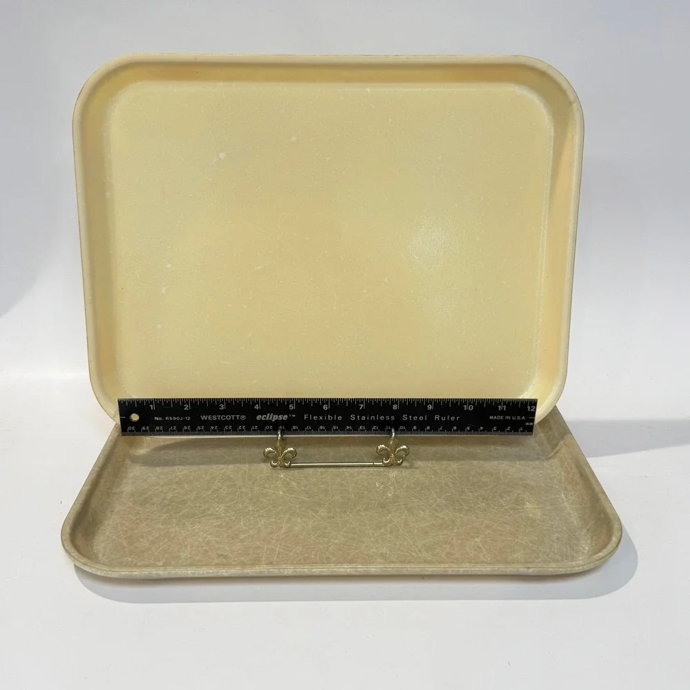 MCM Vintage Cambro Camtray Pair of Fiberglass Cafeteria Serving Trays USA 1974
